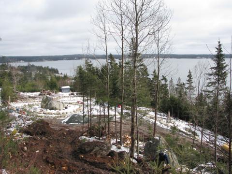 looking east before pond