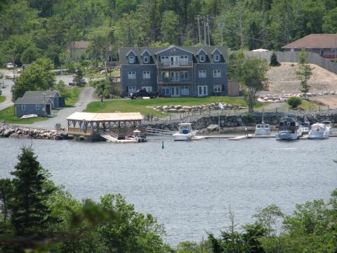 looking southwest to marina